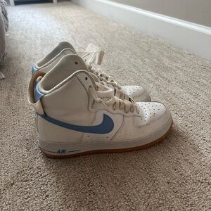 Blue Nike High Top Air Forces